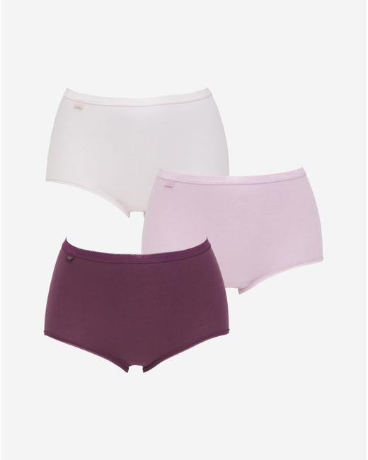 Sloggi Purple 3Pk Basic Maxi Briefs