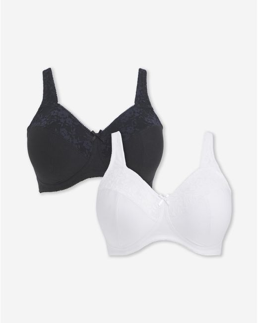 Pretty Secrets Black 2 Pack New Sarah Full Cup Non Wired Bras
