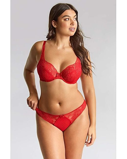 Panache Red Heidi Brazilian Knicker