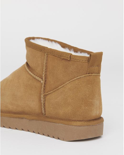 Simply Be Brown Low Cut Warm Lined Boot Wide