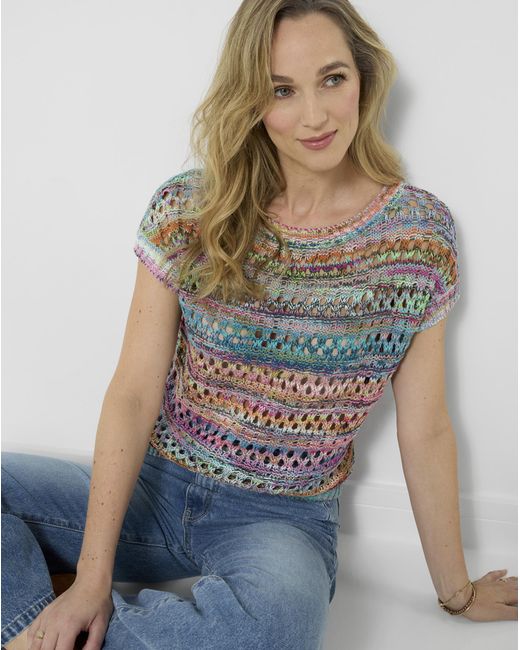 Joe Browns Blue Jb Clara Open Knit Sleeveless Jumper