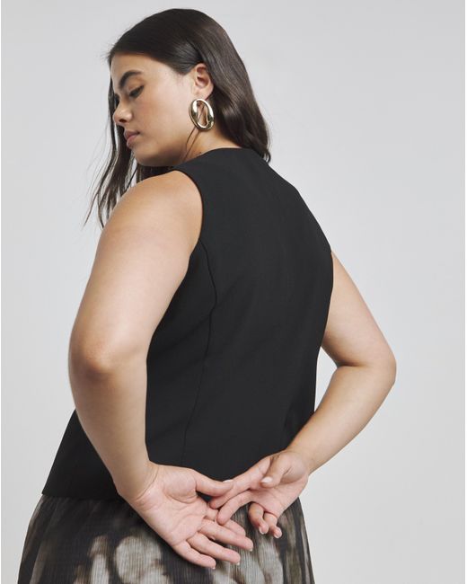 Joanna Hope Black Asymmetric Waistcoat