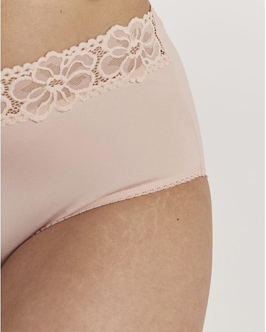 Pretty Secrets Multicolor 4 Pack Lace Top Full Knickers