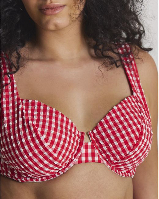 MAGISCULPT Gingham Underwired Bikini Top
