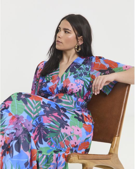 Twisted Wunder Blue Ava Floral Dress