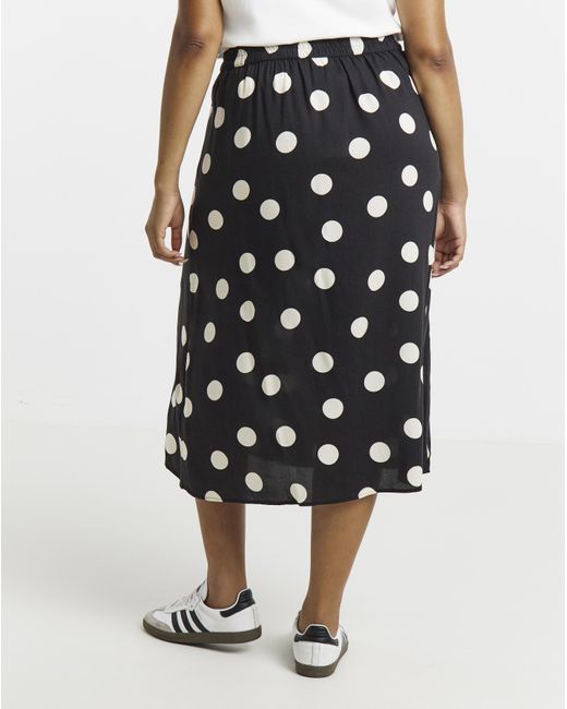 Simply Be White Spun Viscose Midi Skirt