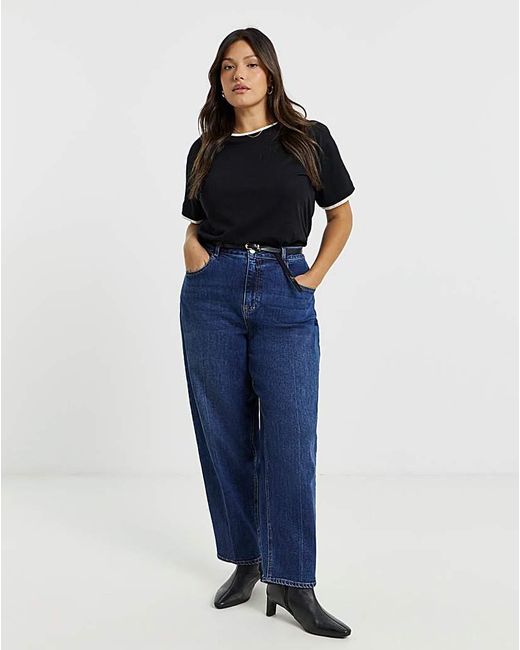 Simply Be Black Double Layer T-Shirt