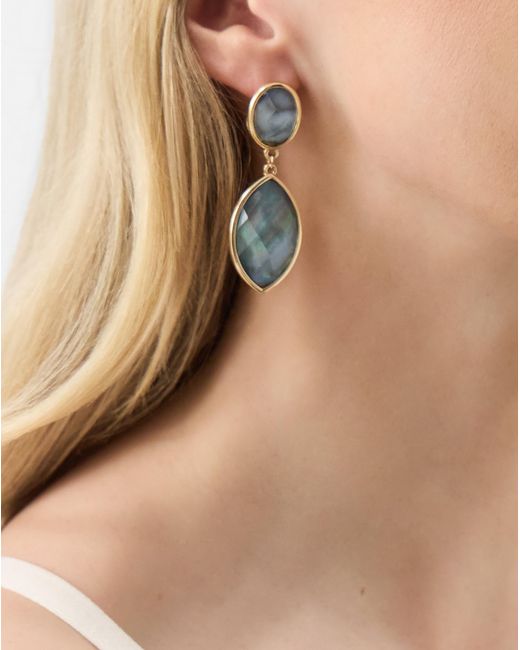 Accessorize Blue Resin Stone Drop Earrings