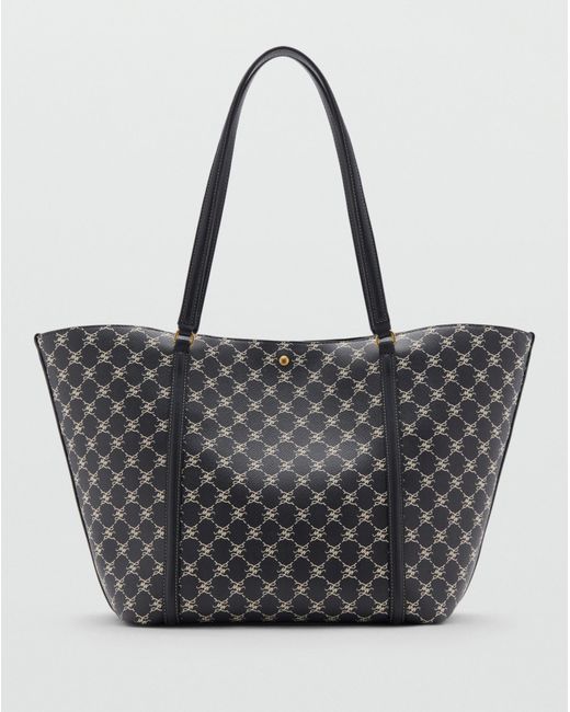 Mango Black Small Logo Shoulder Bag
