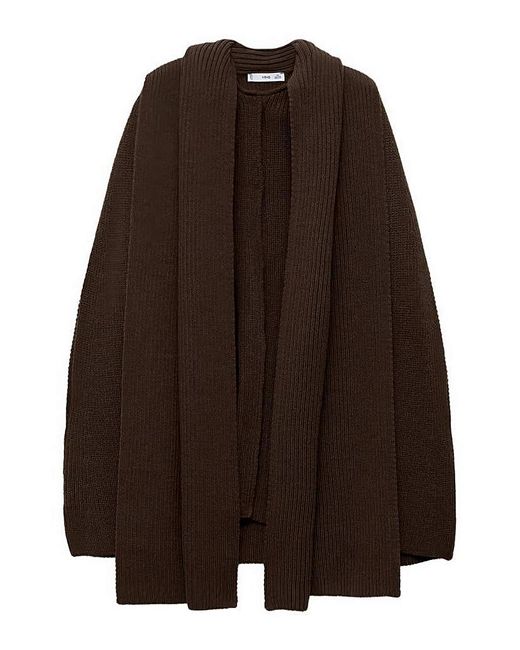 Mango Black Capri Cable Knit Cape