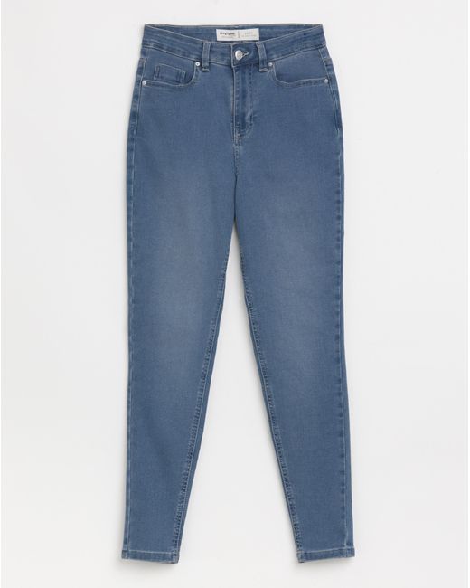 Simply Be Blue Mid Skinny Highwaist Super Stretch