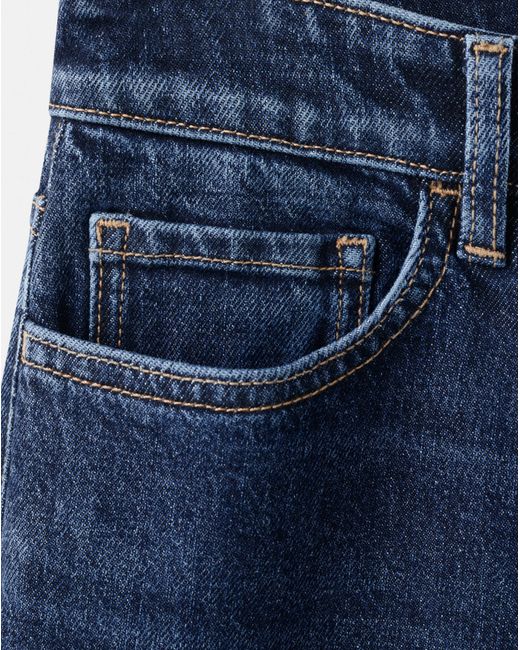 Mango Blue Comfort High-Rise Crop Mom Jean