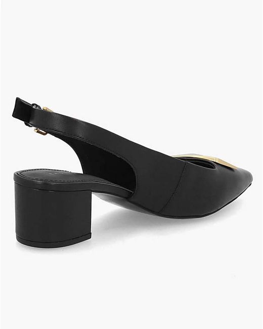 Radley Black Bliss Crescent Sling Backs