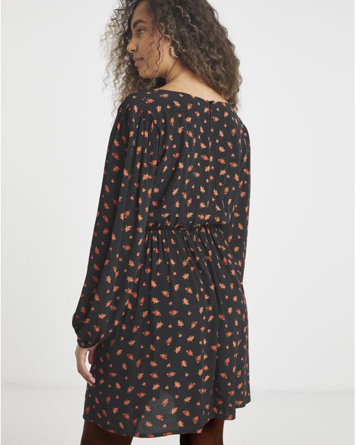 Simply Be Black Waist Detail Skater Dress