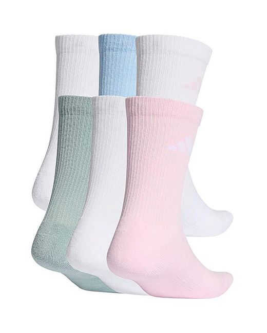 Adidas Pink Essential 6 Pack Socks