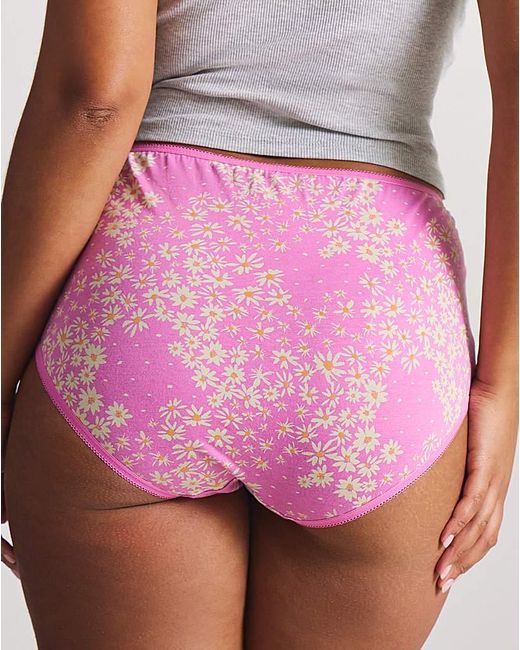 Pretty Secrets Pink 6 Pack Full Brief Knickers