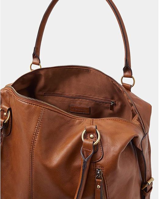 Accessorize Brown Double Zip Shoulder Bag