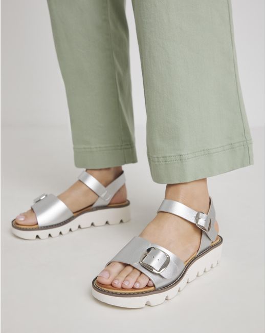 Heavenly Feet Green Trudy Sandals Ex Wide Fit