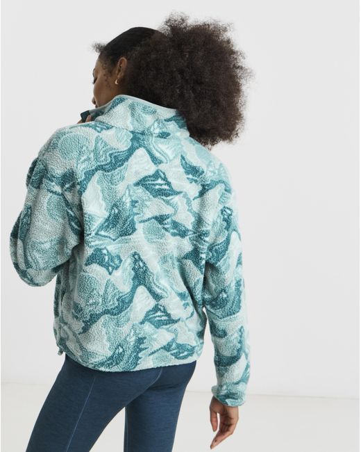Columbia Blue Columbia Helvetia Printed 1/2 Snap