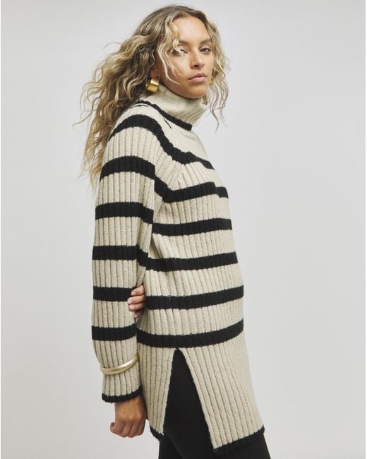 Simply Be Multicolor Stripe Roll Neck Jumper