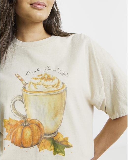 Simply Be Natural Pumpkin Spice Latte Graphic T-Shirt