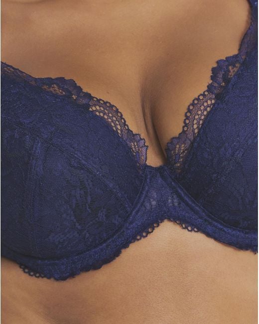 Pretty Secrets Blue 2 Pack Ella Padded Plunge Wired Bras