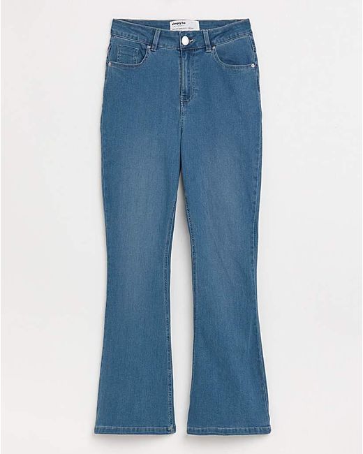 Simply Be Blue Flared Highwaist Super Stretch