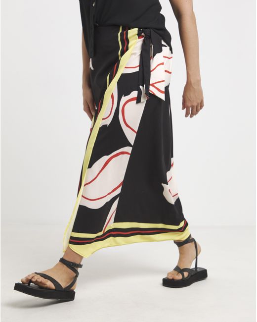 Simply Be White Sbe Spun Knot Detail Midaxi Skirt