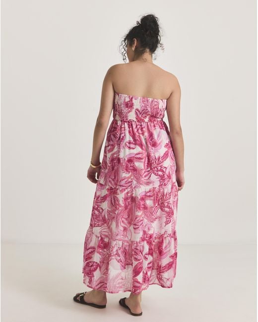 Figleaves Pink Fiji Tiered Beach Dress