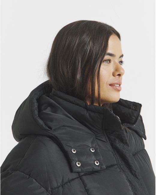 Simply Be Black Padded Short Coat
