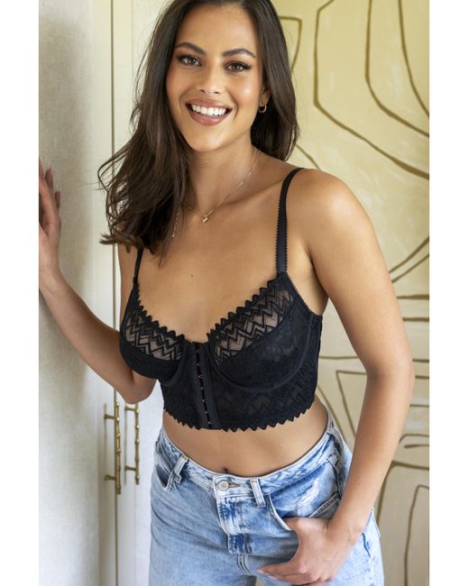Pour Moi Black Pour Moi Mixology Longline Bra