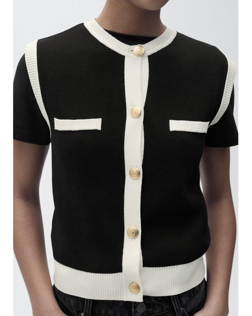 Mango White Vest Pia