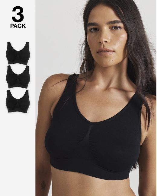 Pretty Secrets Black 3 Pack Comfort Tops A-D