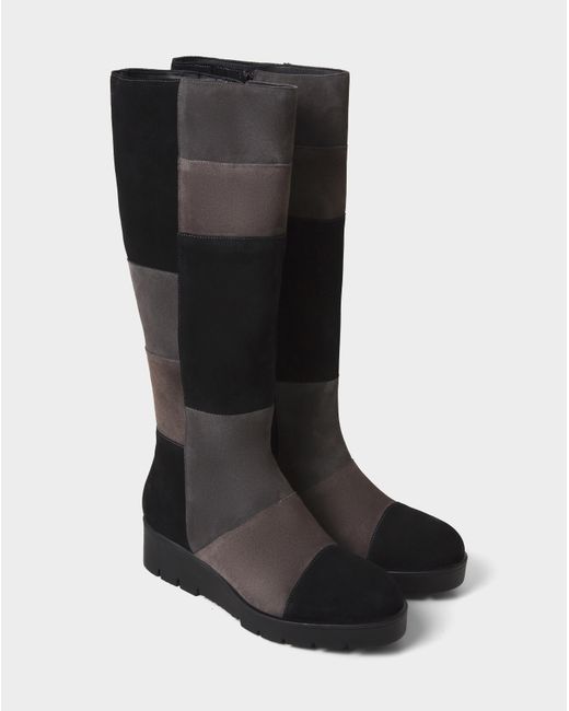 Joe Browns Black Suede Super Curvy Calf Eee