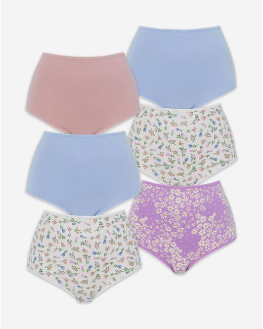 Pretty Secrets Pink 6 Pack Full Brief Knickers