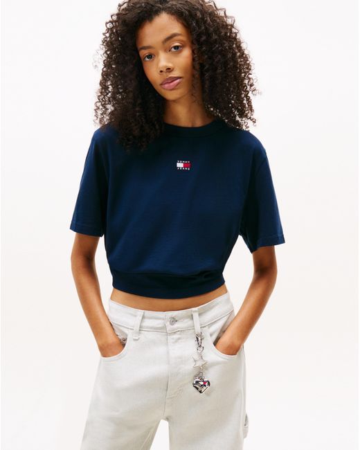 Tommy Hilfiger Blue Boxy Badge Tee