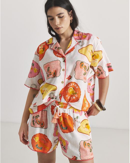 Figleaves Red Sticker Print Co-Ord
