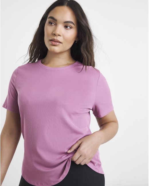Skechers Purple Go Walk Luxe Rib T-Shirt