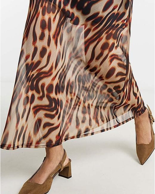 Simply Be Natural Animal Chiffon Maxi Skirt