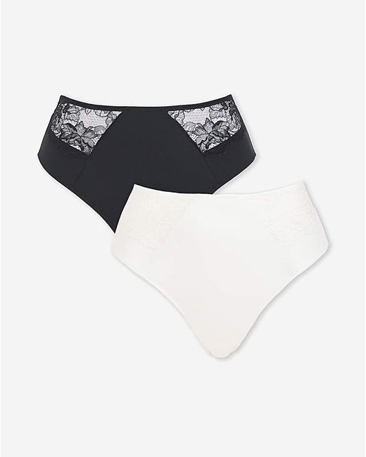 Pretty Secrets White Ella 2 Pack Full Knickers
