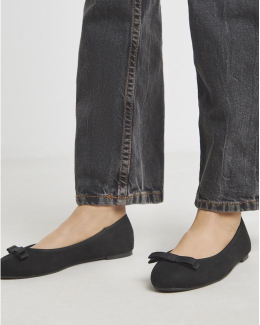 Simply Be Gray Classic Ballerina Bow Shoe Standard