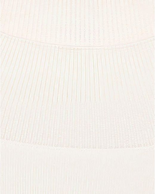 Mango White Tentacio High Neck Sweater