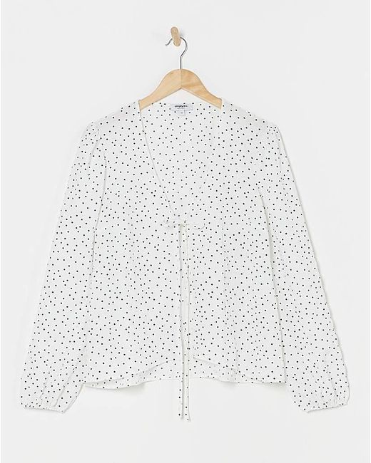 Simply Be White Tie Front Blouse