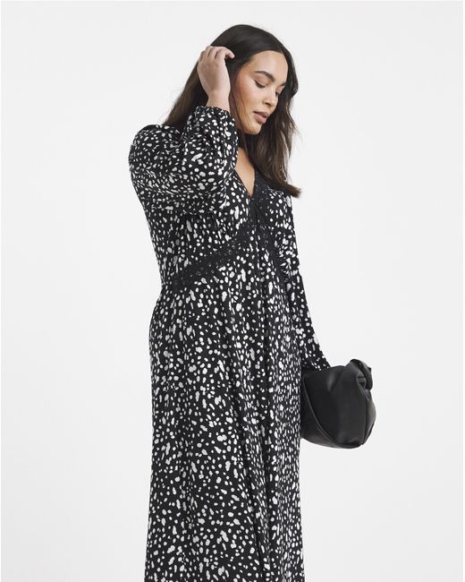 Simply Be Multicolor Supersoft Lace Trim Midi Dress