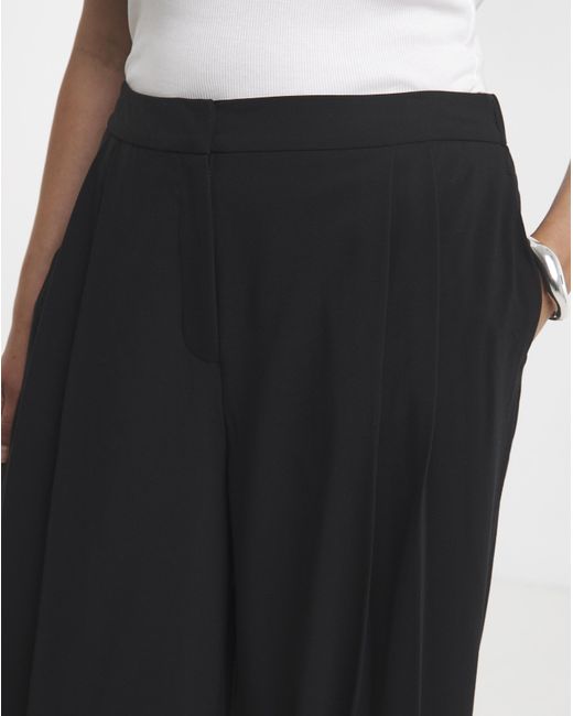 Simply Be Black Magisculpt Wide Leg Reg Trousers