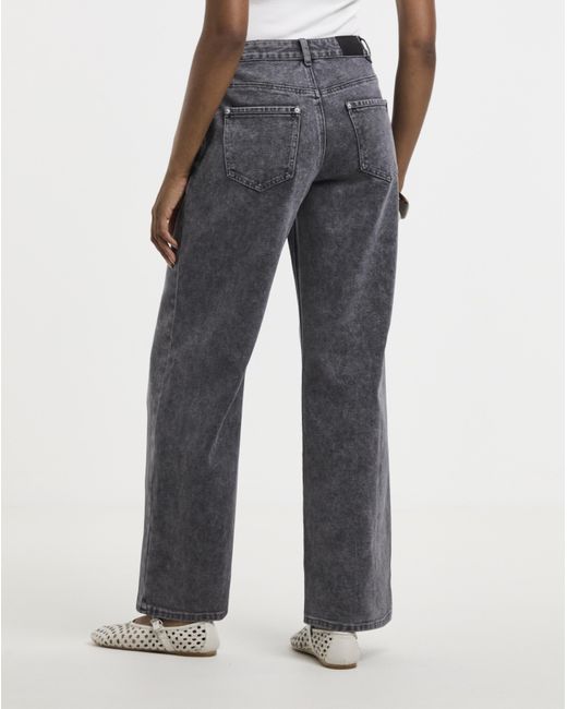 Simply Be Blue Crossover Straight Leg Jeans