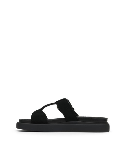 Clarks Black Aristella Leather Sandal D Fit