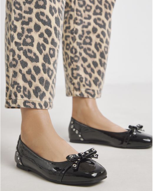 Simply Be Natural Studded Ballerina Shoe Wide
