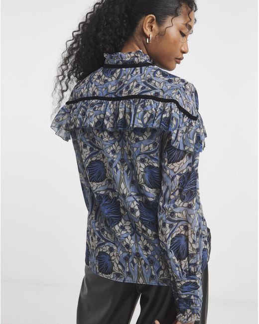 Hope & Ivy Blue William Morris Society Blouse