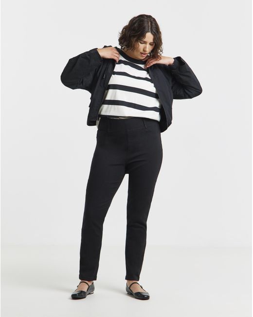 Simply Be White Slim Pull On Jeggings